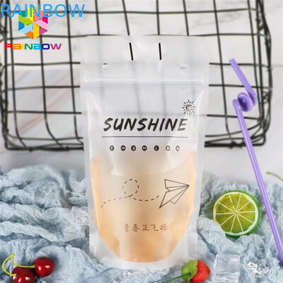 Gravure Printing Plastic Bag Packaging Colorful Straws For Packing Liquid Drink