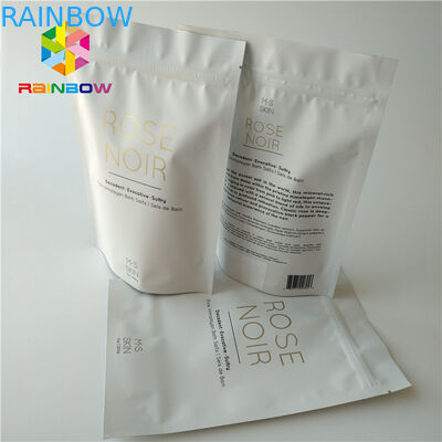 k Printed Foil Stand Up Cosmetic Packaging Bag Coconut / Coffee Body Scrub