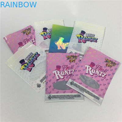 Child Resistant Resealable Plastic Bags Glossy Runtz Packaging Cookies Seed Smell Proof