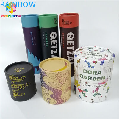 Kraft Paper Box Packaging Round Shape Custom Logo Printed For Gift / Cosmetics / Food