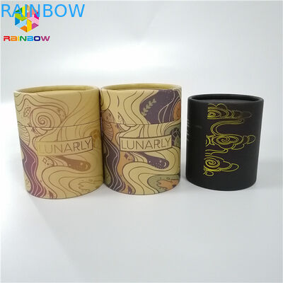 Kraft Paper Box Packaging Round Shape Custom Logo Printed For Gift / Cosmetics / Food