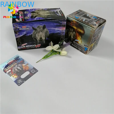 Male Enhancement Sex Pills Blister Card Packaging Rhino 69 Capsule Plastic 3d Card Box