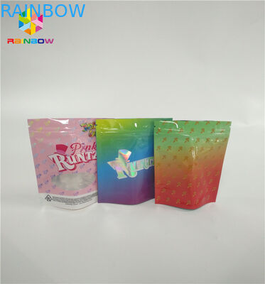 Childproof 3.5g Stand Up Zipper Pouch Bags Customize Print Runtz Pack Smell Proof
