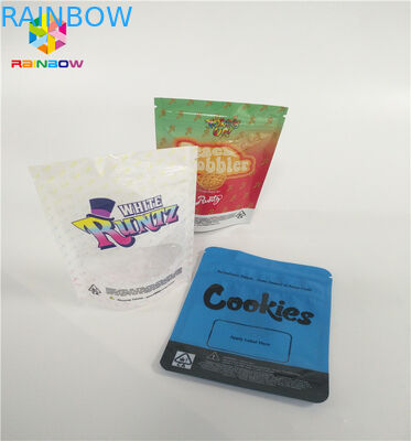 Childproof 3.5g Stand Up Zipper Pouch Bags Customize Print Runtz Pack Smell Proof
