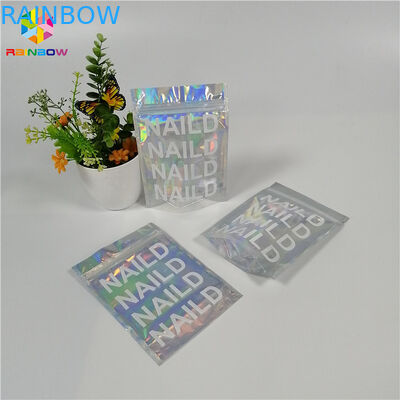 Aluminum Foil Cosmetic Packaging Bag Stand Up Pouch Smell Proof For Cannabis Weed