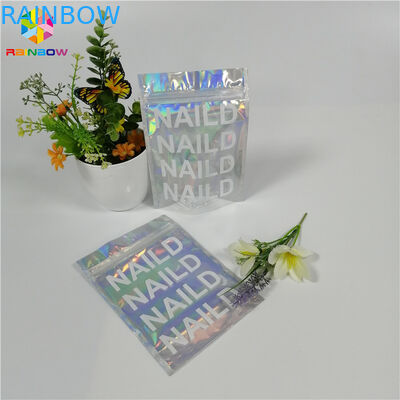 Digital Printing Zipper Plastic Stand Up Aluminum Foil Bag For Cosmetic / Eye Shadow