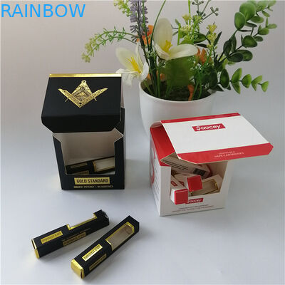 Clear Window Packaging Paper Box Hot Foil Stamping Logo Printed For Packing Gift / Cosmetics