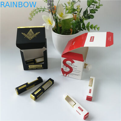 Clear Window Packaging Paper Box Hot Foil Stamping Logo Printed For Packing Gift / Cosmetics