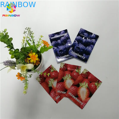 Digital Printing Plastic Pouches Packaging Zip Lock Aluminum Foil Three Side Sealed