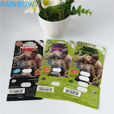Customized 3D Blister Pack Packaging Man Sexual Performance Enhancement Pill Blisters