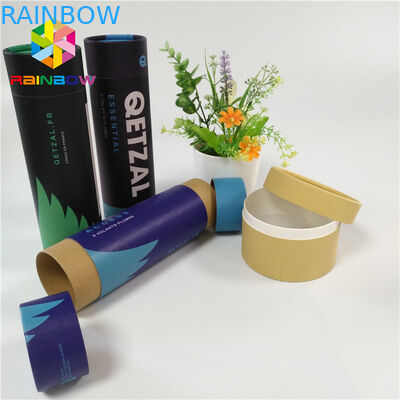 Green Tea Medicine Tablet Packaging Composite Push Up Paper Tube Logo Customized