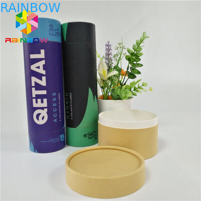 Green Tea Medicine Tablet Packaging Composite Push Up Paper Tube Logo Customized