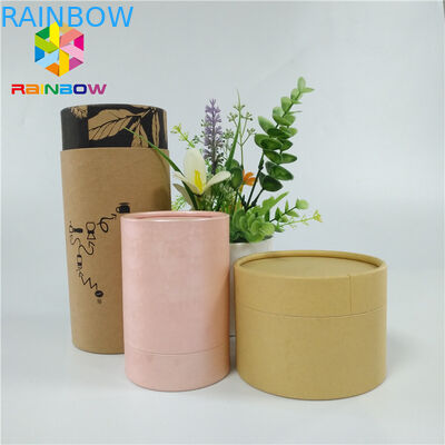 Green Tea Medicine Tablet Packaging Composite Push Up Paper Tube Logo Customized