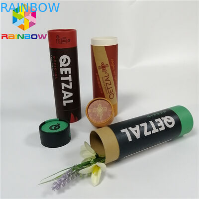 Tea Dry Fruit Packaging Paper Box Packaging Custom Recyclable Push Up Kraft Tube