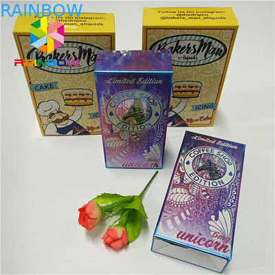 Rectangle Folding Hologram Paper Packaging Box For Cosmetics Eyelash Brush Facial Mask