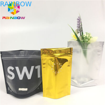 Laminated Aluminum Foil Zip Lock Bag Stand Up Pouch Transparent Side Moisture Proof