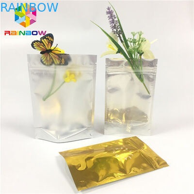 Laminated Aluminum Foil Zip Lock Bag Stand Up Pouch Transparent Side Moisture Proof