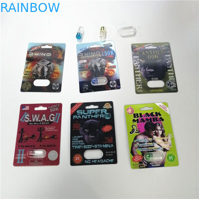 Red Rhino 69 Penis Enlargement Capsules Jar Bullet Sex Pills Plastic Medicine Pack