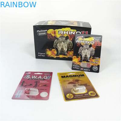 Red Rhino 69 Penis Enlargement Capsules Jar Bullet Sex Pills Plastic Medicine Pack