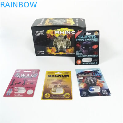 Red Rhino 69 Penis Enlargement Capsules Jar Bullet Sex Pills Plastic Medicine Pack