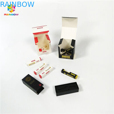 Hot Stamping Custom Printed Paper Boxes Recycled For 1ml Vape Cartridge Carts