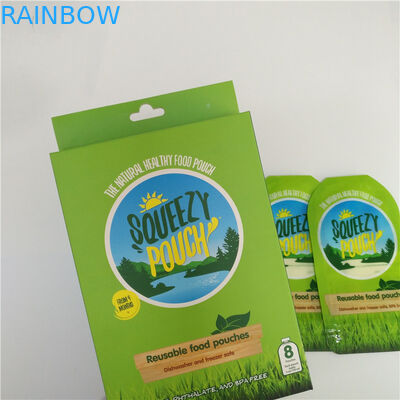 Reusable Spout Pouch Packaging BPA Free Custom Printed Double Zipper With Nozzle