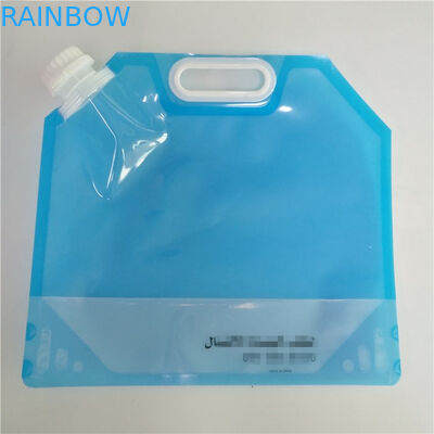 Outdoor Liquid Storage Bags , Drinking Water Stand Up Spout Pouch With Handle