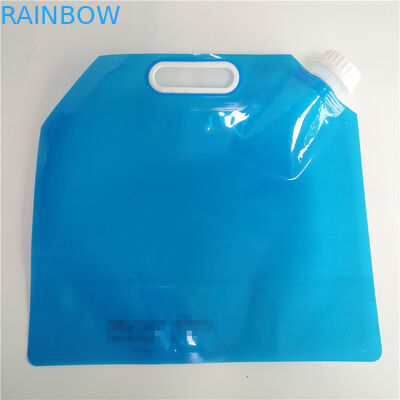 Outdoor Liquid Storage Bags , Drinking Water Stand Up Spout Pouch With Handle