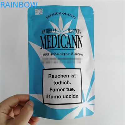 Mylar Aluminum Foil Zip Lock Stand Up Bags Custom Printed Biodegradable Durable