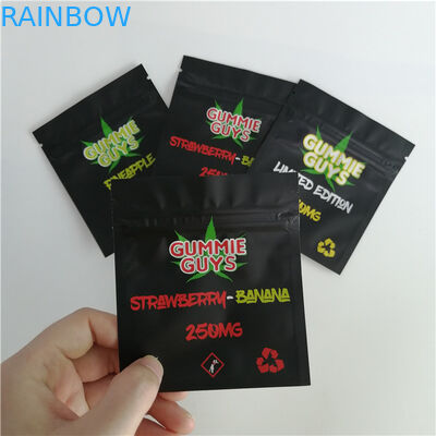 Aluminum Foil Zip Lock Plastic Pouches Packaging Resealable Three Side Sealed