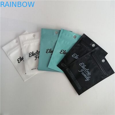 Aluminum Foil Zip Lock Plastic Pouches Packaging Resealable Three Side Sealed