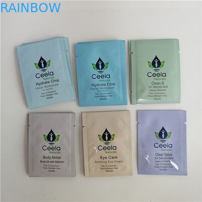 Aluminum Foil Zip Lock Plastic Pouches Packaging Resealable Three Side Sealed