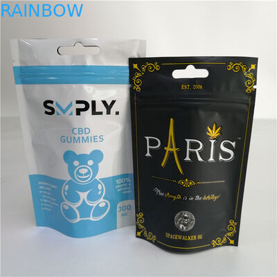 Gravure Printing Stand Up Bags Smell Proof For Sherbinskis Bacio Gelato Weed Leaf