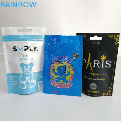 Gravure Printing Stand Up Bags Smell Proof For Sherbinskis Bacio Gelato Weed Leaf