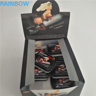 Custom Printed PVC Counter Cardboard Packaging Boxes Candy Bar With Aluminum Mint Tins