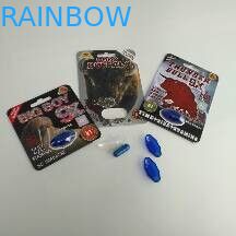 Big Boy 9X Paper Blister Card Packaging Sex Pill Capsule With Transparent Stickers Blisters Bottles