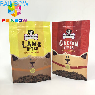 Mylar k Plastic Pouches Packaging Pet Feed Treats Bags Gravnre Printing