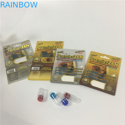 CBD Paper Blister Card Packaging Male Enhancer Pills Usage With UV Display Boxes