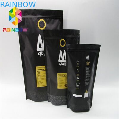 Heat Seal Food Plastic Pouches Packaging Resealable Coffee Bags Customized Size