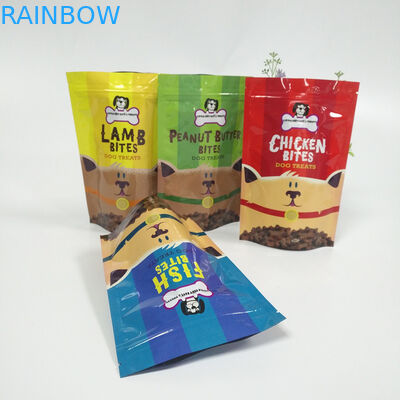 k Foil Pouch Packaging Pet Food Bag 120 Micron Thickness With Clear Window