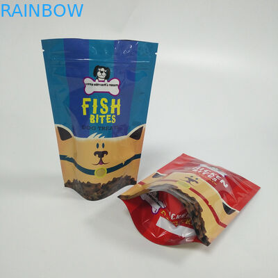 k Foil Pouch Packaging Pet Food Bag 120 Micron Thickness With Clear Window