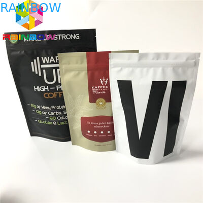 Reusable Gusseted Stand Up Pouch Packaging Plastic Biodegradable Valve Coffee Bags