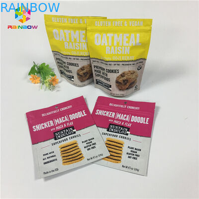 Gravure Printing Stand Up k Packing Bags Vanilla Coffee / Milk Protein Powder