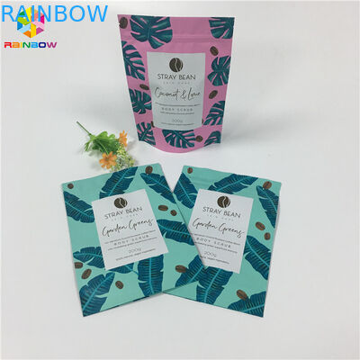 High Barrier Aluminum Foil Custom Printed Snack Bags For Sea Salt / Body Scrub