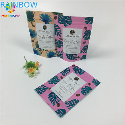 High Barrier Aluminum Foil Custom Printed Snack Bags For Sea Salt / Body Scrub