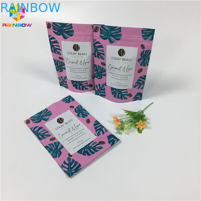 High Barrier Aluminum Foil Custom Printed Snack Bags For Sea Salt / Body Scrub