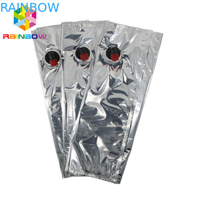 10L BiB Aluminum Foil Wine Stand Up Pouch Spout / Valve Storage Bag FDA Certificated