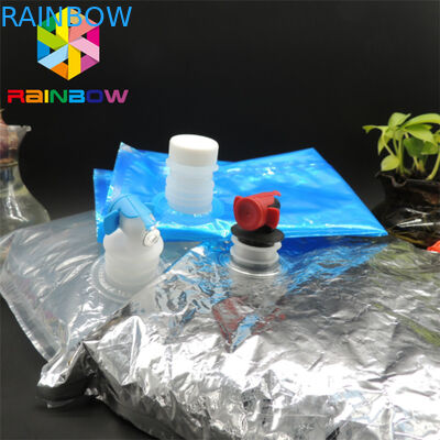 10L BiB Aluminum Foil Wine Stand Up Pouch Spout / Valve Storage Bag FDA Certificated