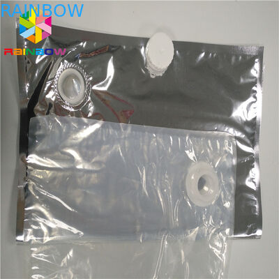 10L BiB Aluminum Foil Wine Stand Up Pouch Spout / Valve Storage Bag FDA Certificated