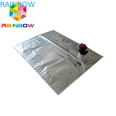 10L BiB Aluminum Foil Wine Stand Up Pouch Spout / Valve Storage Bag FDA Certificated
